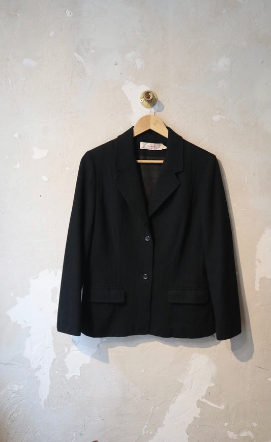 Classic Black Wool Jacket / S