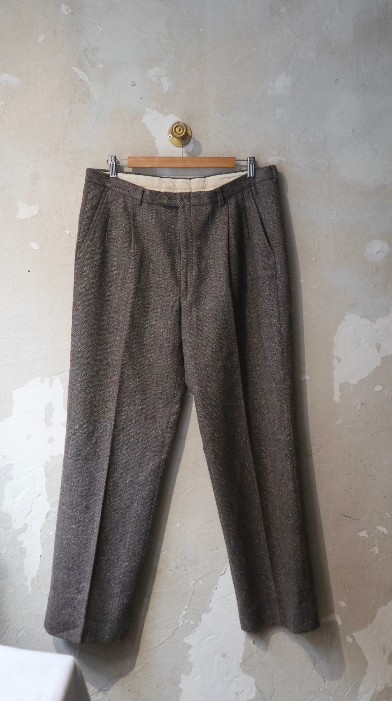 Wool 80s Fleck Trousers / 36”.