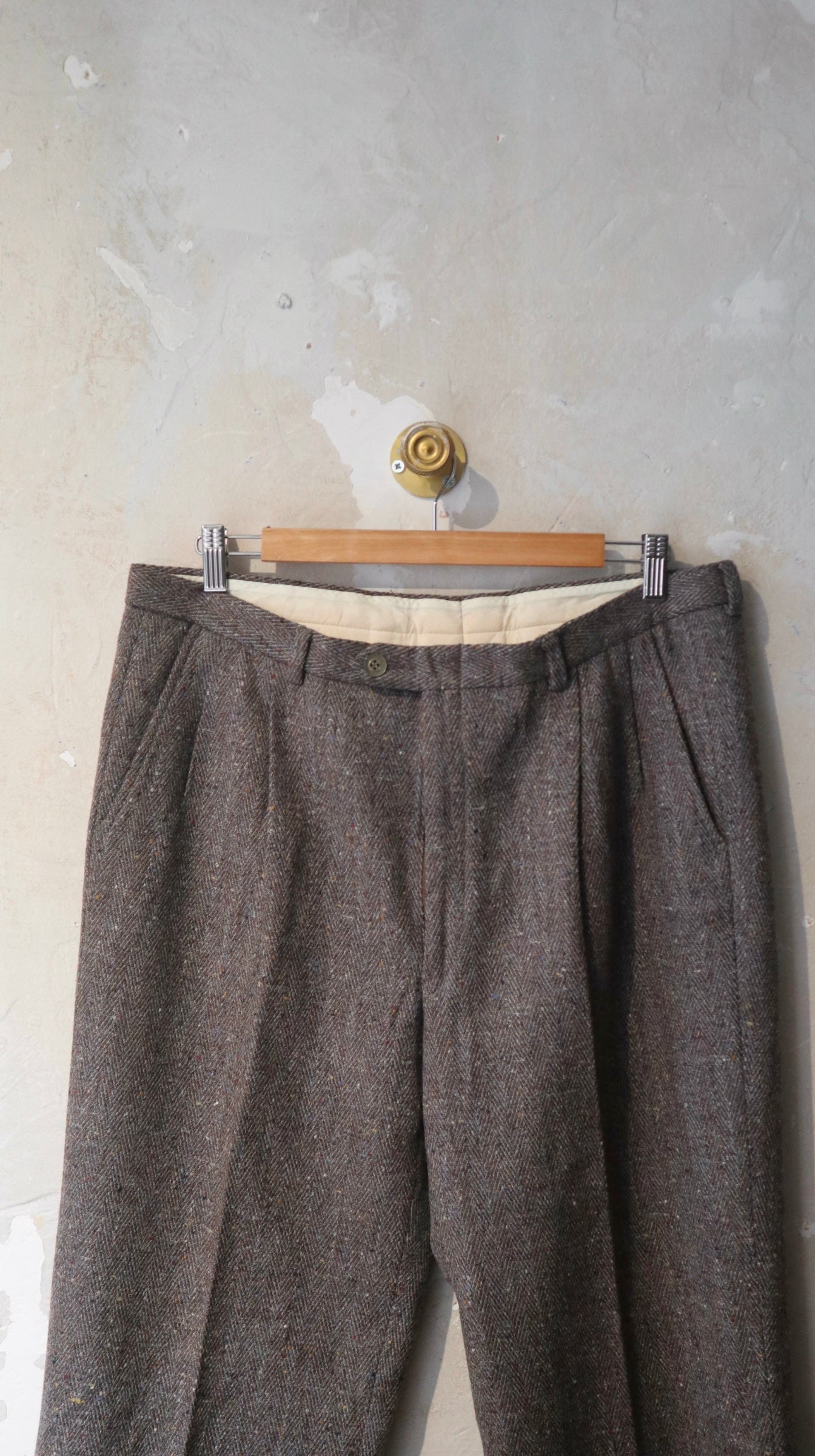 Wool 80s Fleck Trousers / 36”.