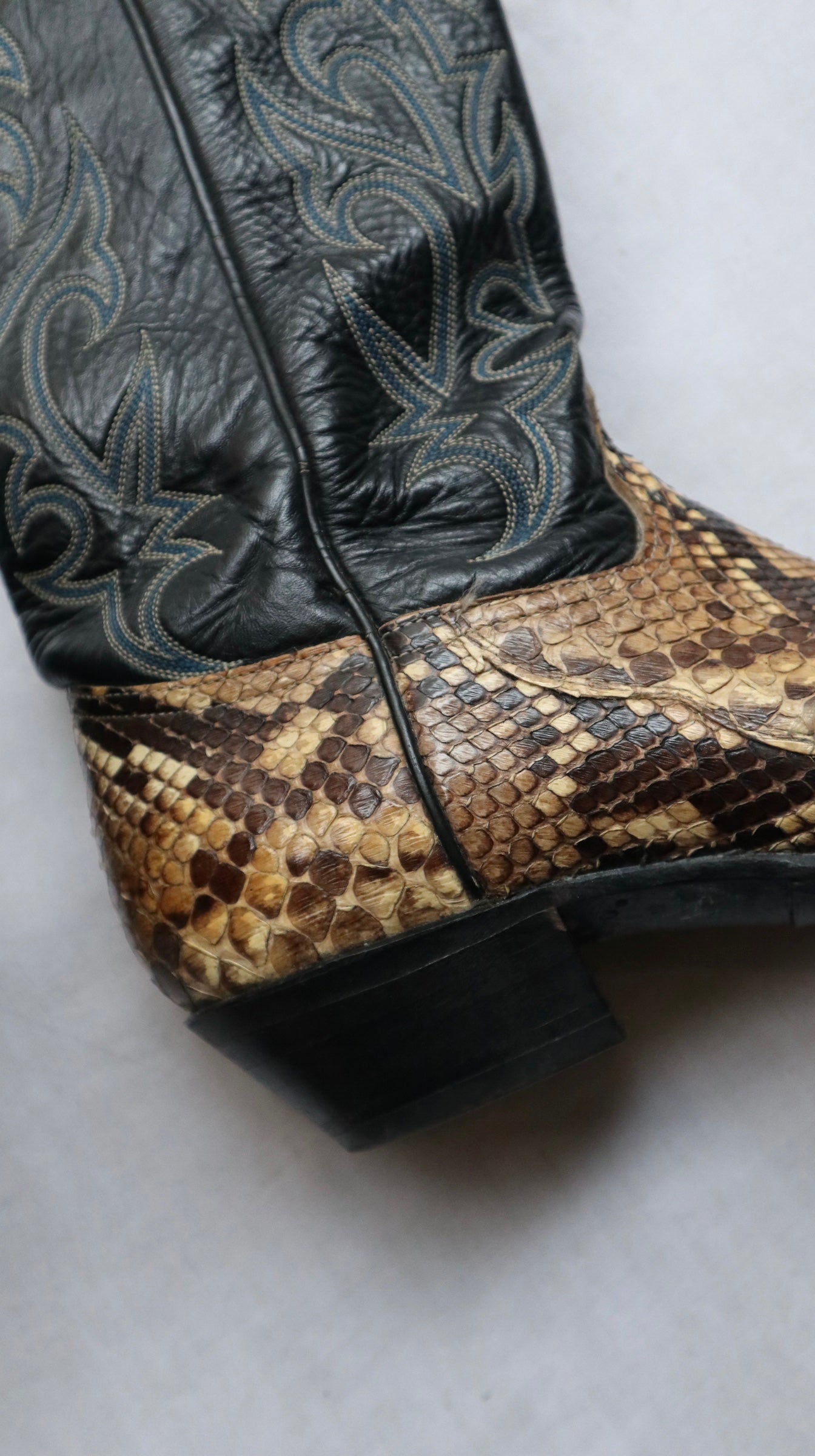 Vintage Tony Lama Python Boots / 6