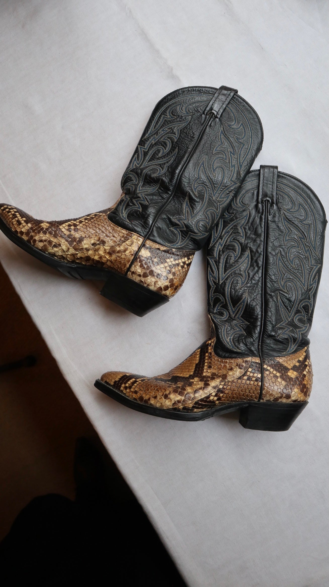 Vintage Tony Lama Python Boots / 6