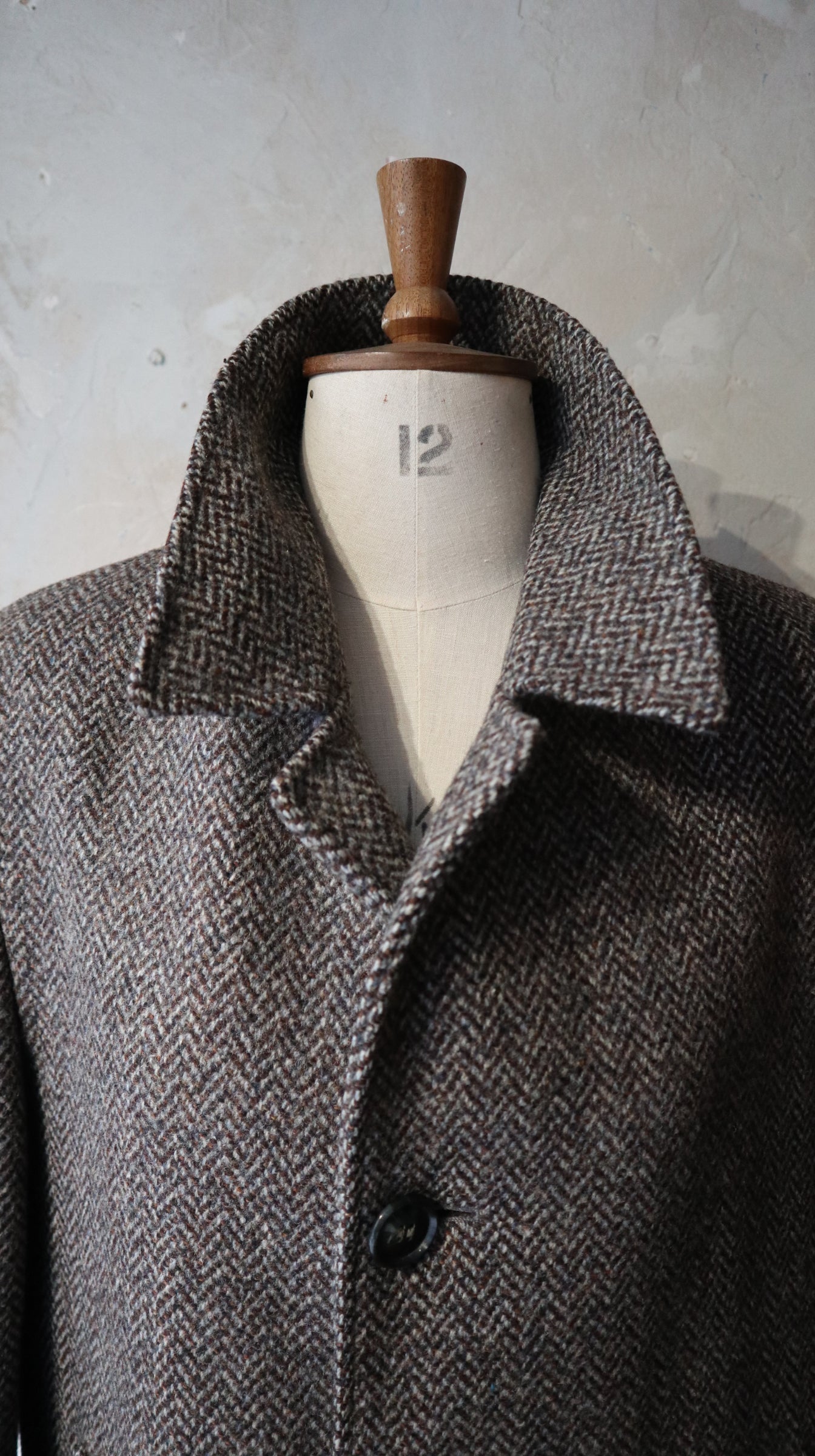 Vintage Tweed Over Coat / M