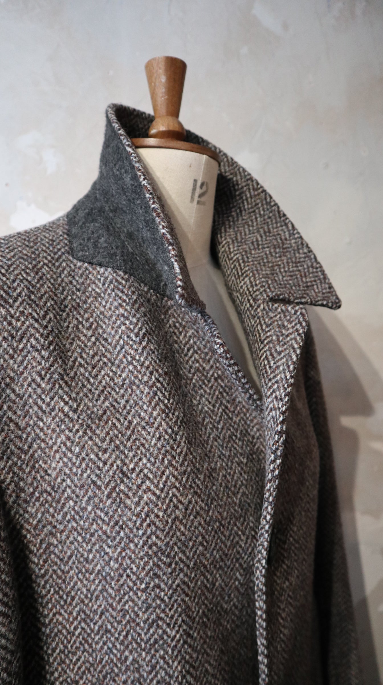 Vintage Tweed Over Coat / M